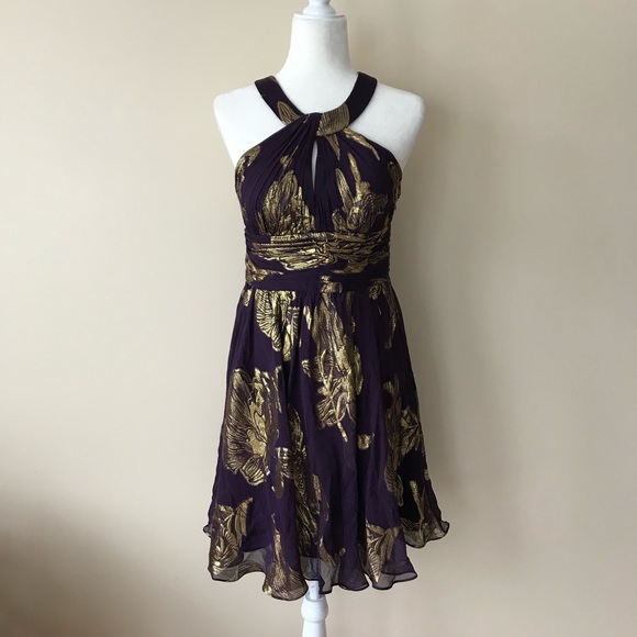 Aidan Mattox halter neck floral formal dress - Picture 3 of 7